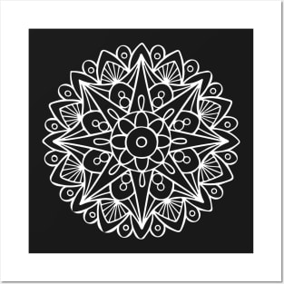 Mandala in White Posters and Art